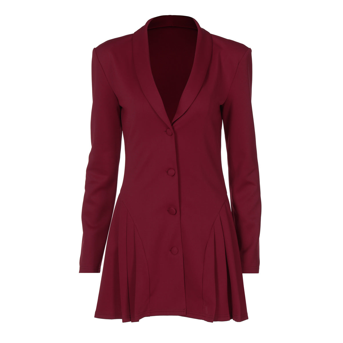 Women Solid Sexy V Neck Turndown Ruffled Dress 13