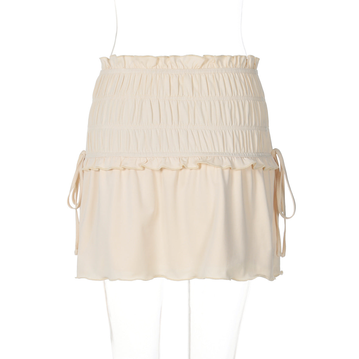 Women's Summer Sexy Ruffle Off Shoulder Long Sleeve Top Skirt Two Piece Set 18