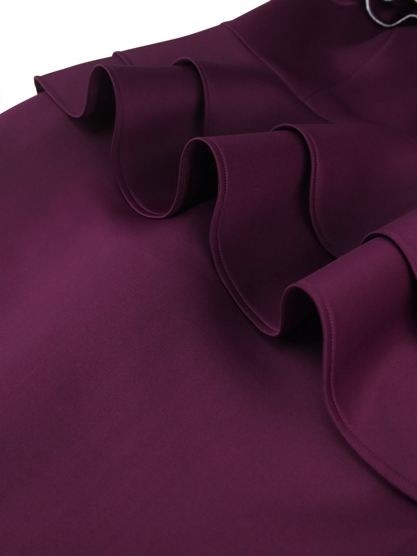 Women Long Sleeve Ruffle Formal Party Bodycon Dresses 7