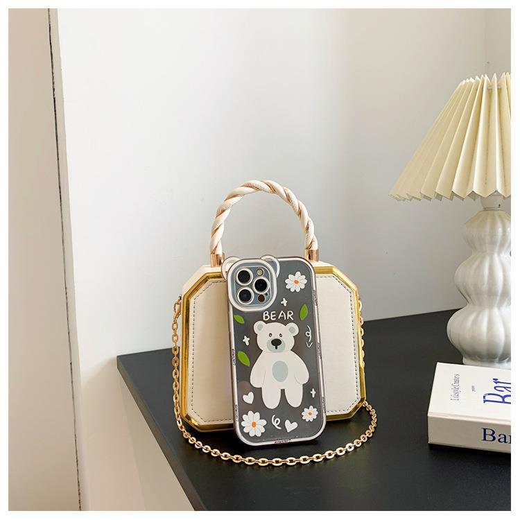 Small Bag Women's Fashion Chain Bag Hard Shell Handbag Shoulder Crossbody Box Bag 21