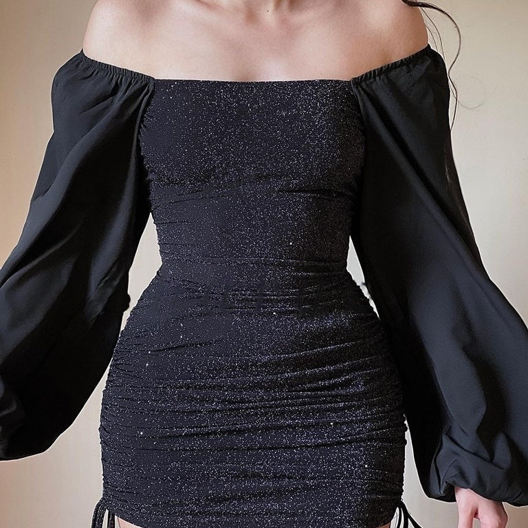 Women's Chic Sexy Slim Off Shoulder Bodycon Dress 9