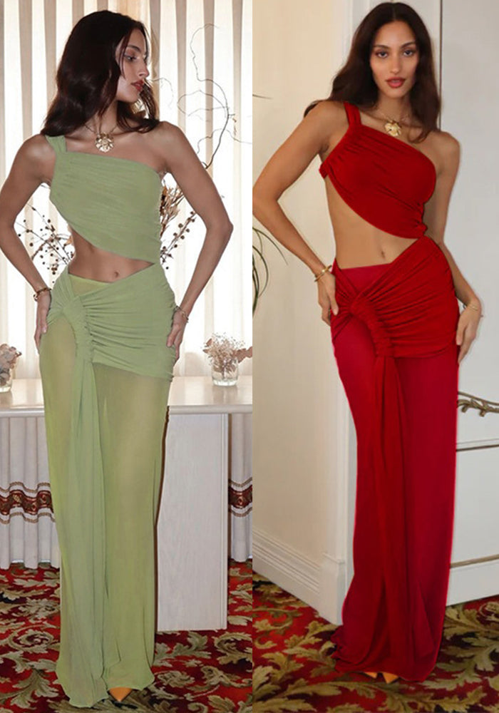 Women Sexy Mesh Ribbon Dress