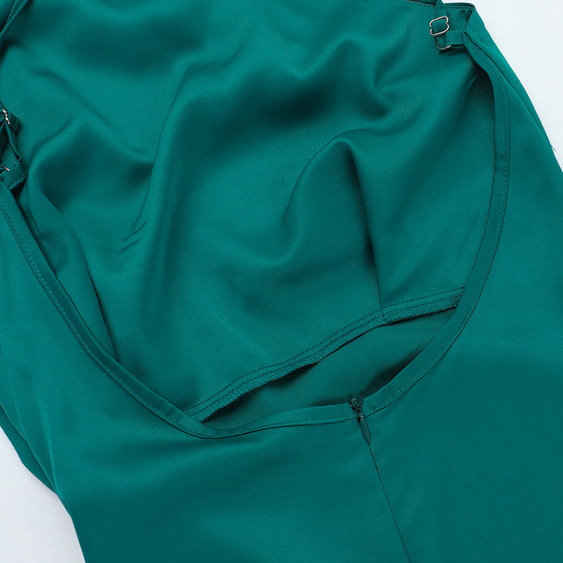 Women Sexy Halter Neck Backless Evening Dress 16