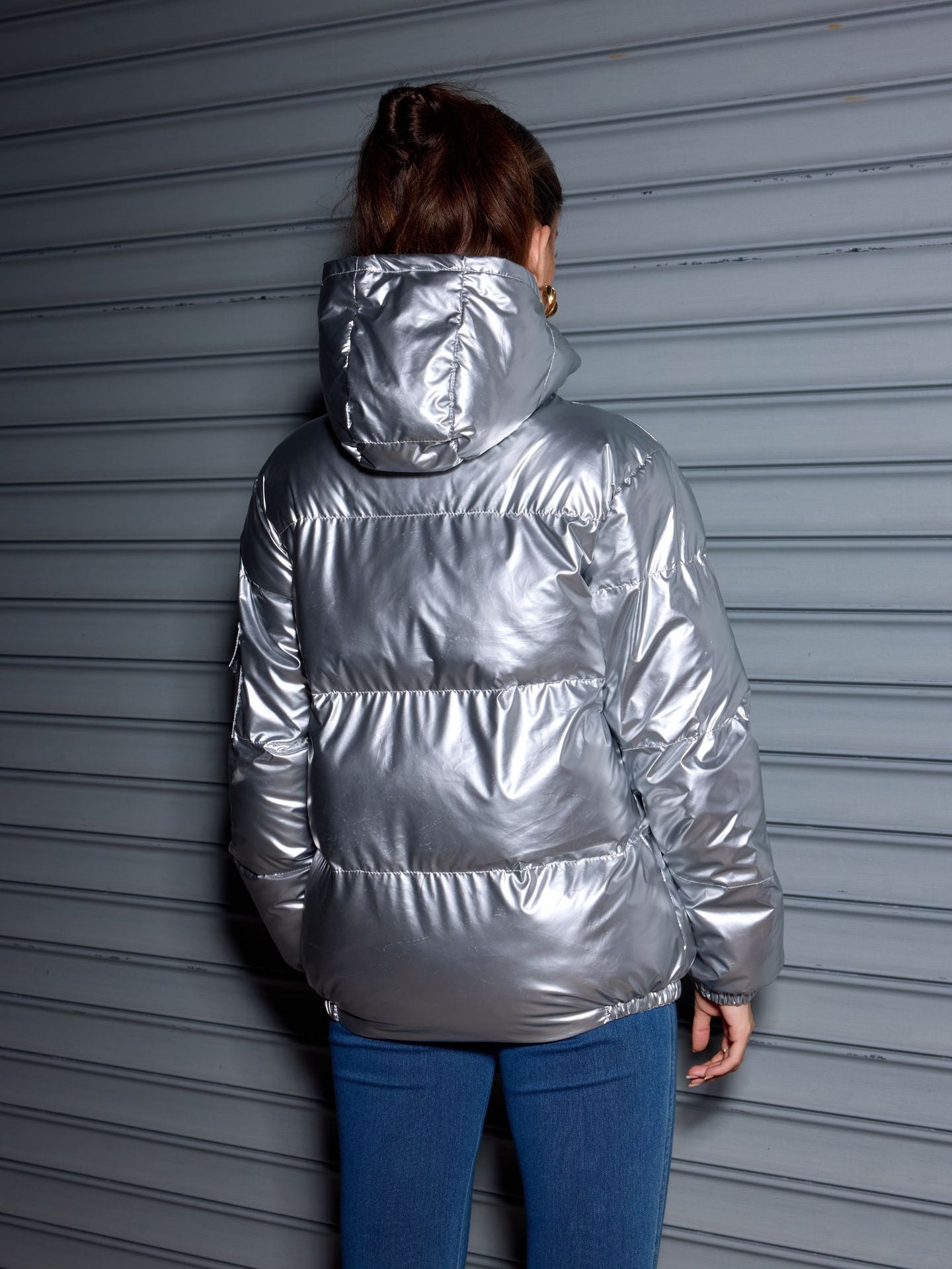 Women American Winter Shiny Padding Jacket 8