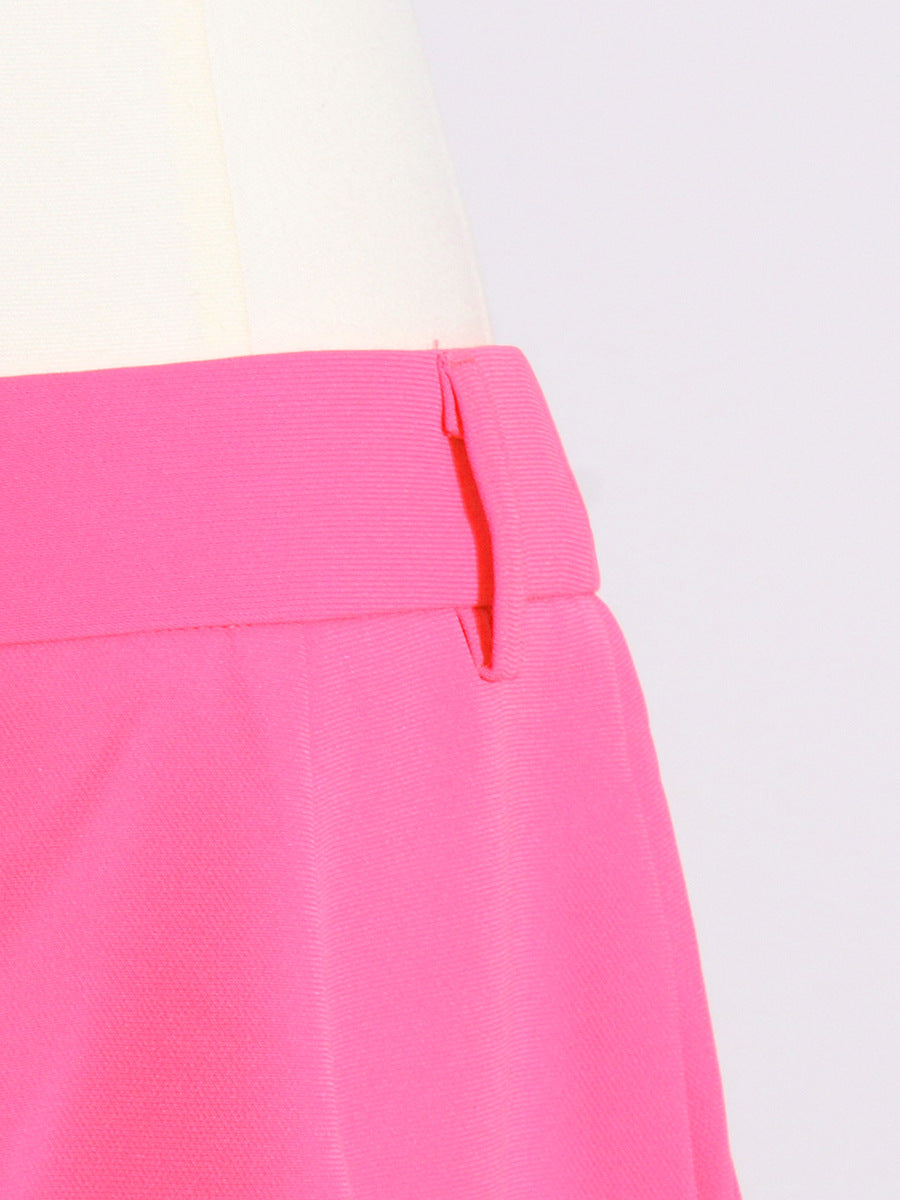 Women double-breasted floral Patchwork Blazer + high-waisted Bell Bottom pants two-piece set 36