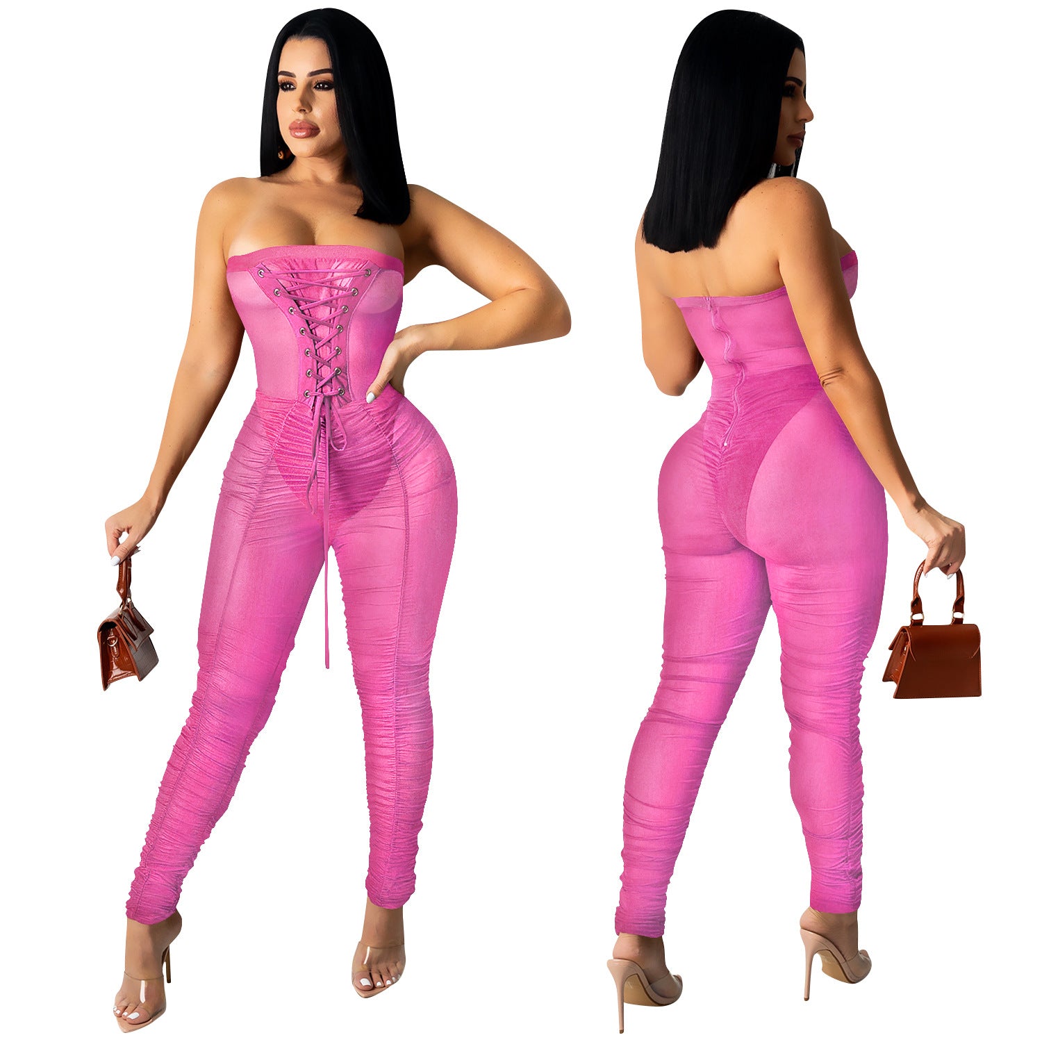 Women Sexy See-Through Jumpsuit 14