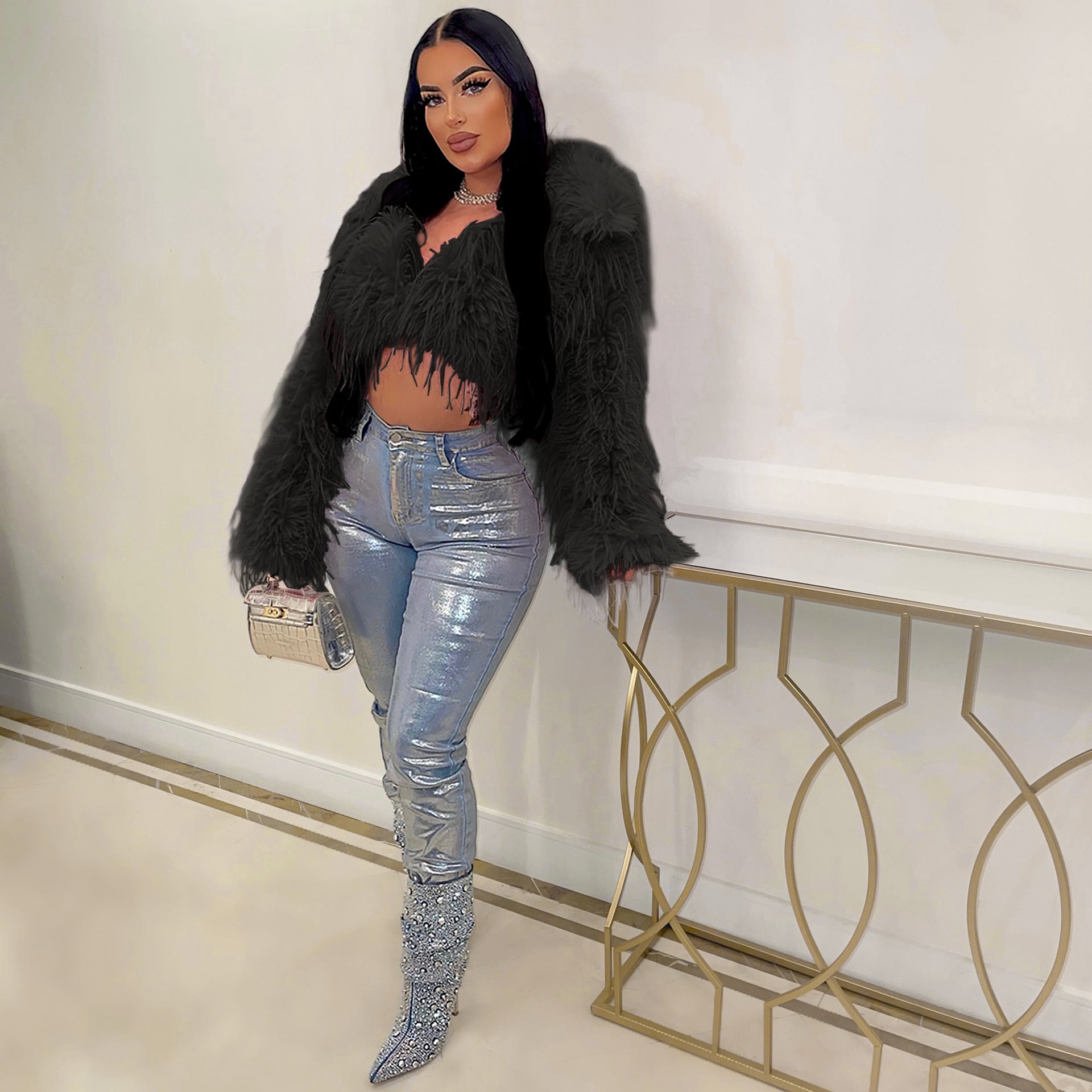 Women's Sexy Faux Fur Jacket 11