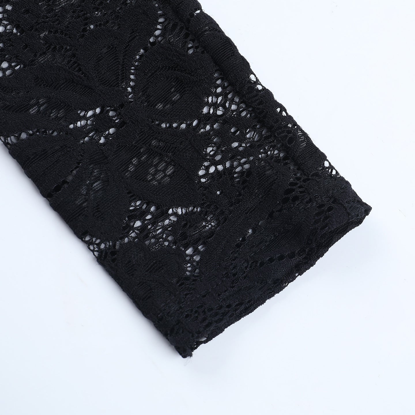 Women Fall Sexy See-Through Cutout Round Neck Long-Sleeved Bodycon Dress 18