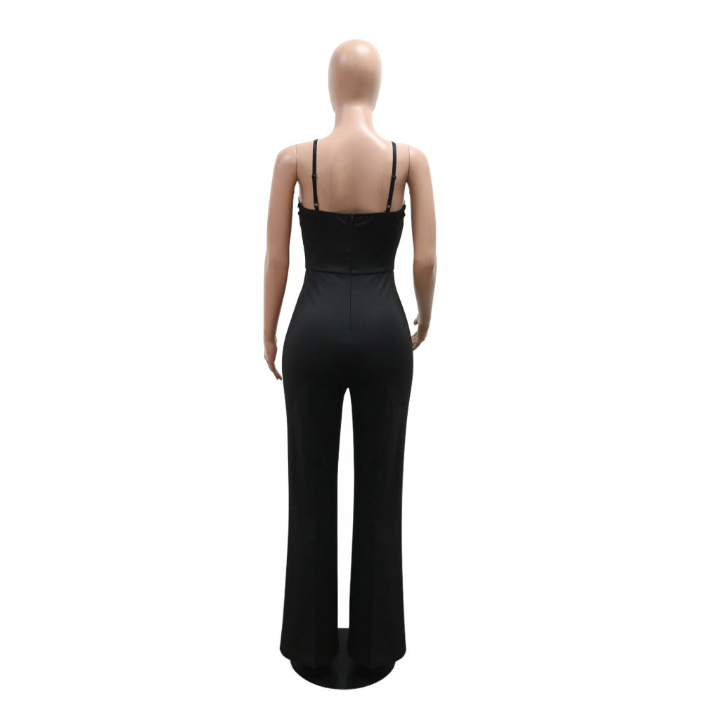Women v-neck sleeveless Jumpsuit 10
