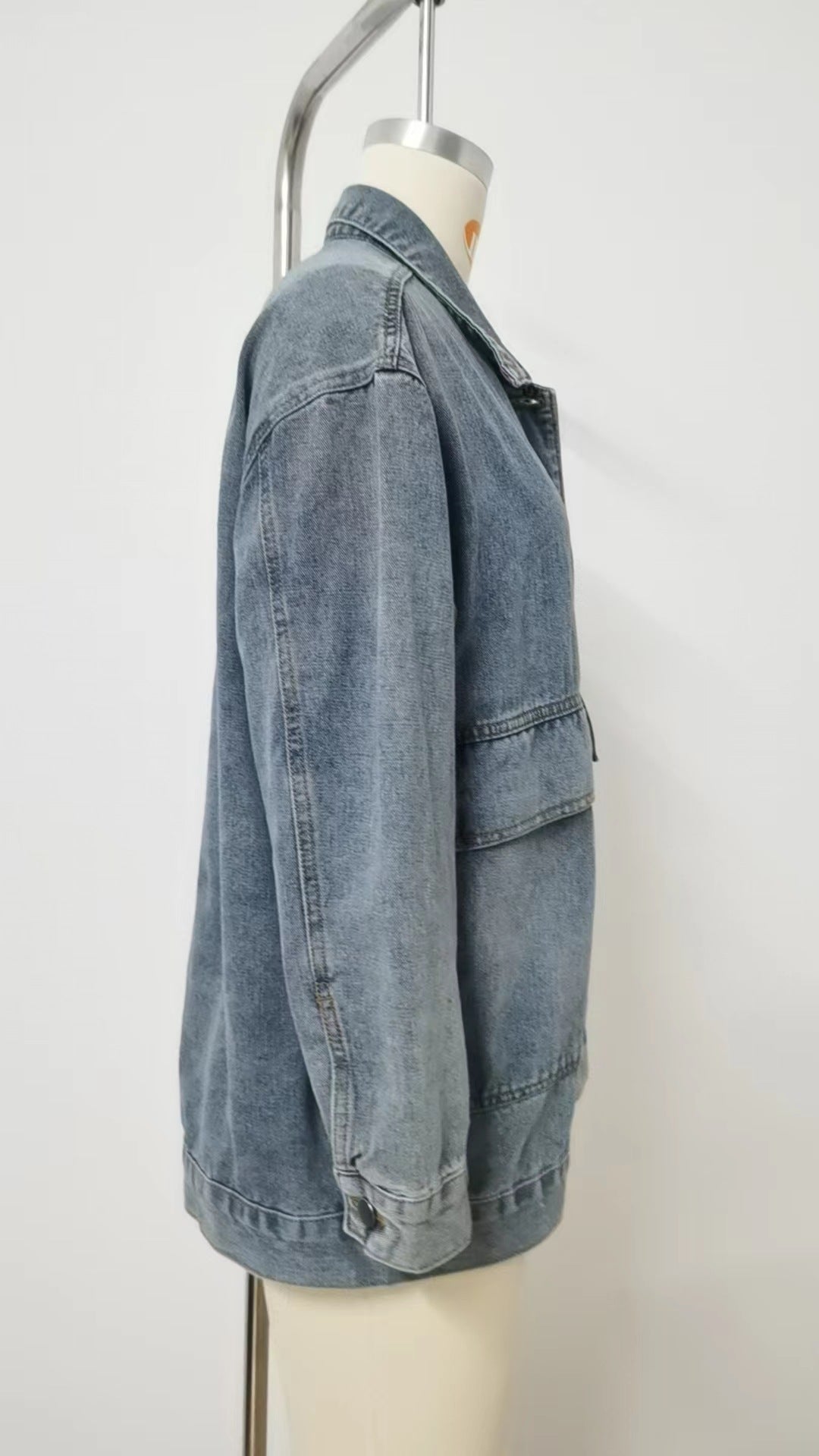 Women Retro Classic Loose Denim Casual Jacket 32