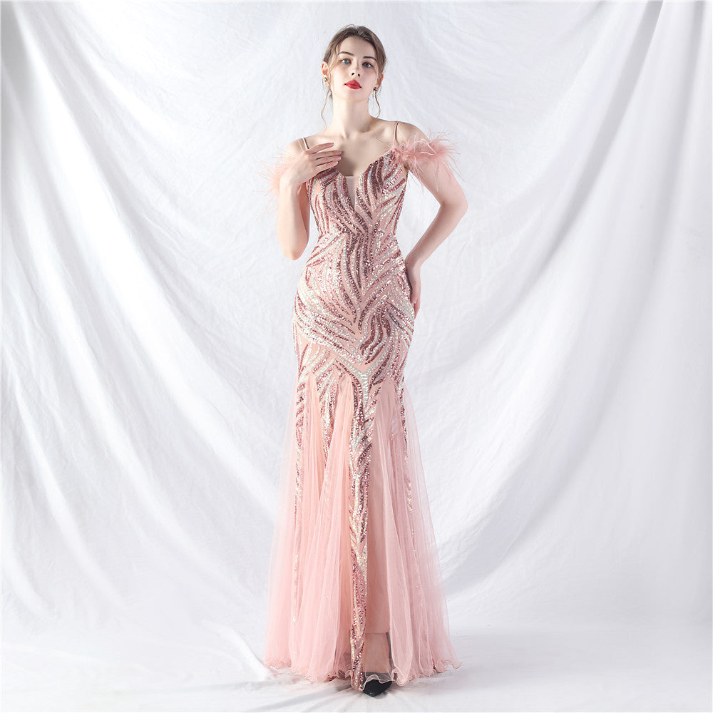 Plus Size Women 3xl4xl Sequins Plus Formal Party Maxi Evening Dress 6