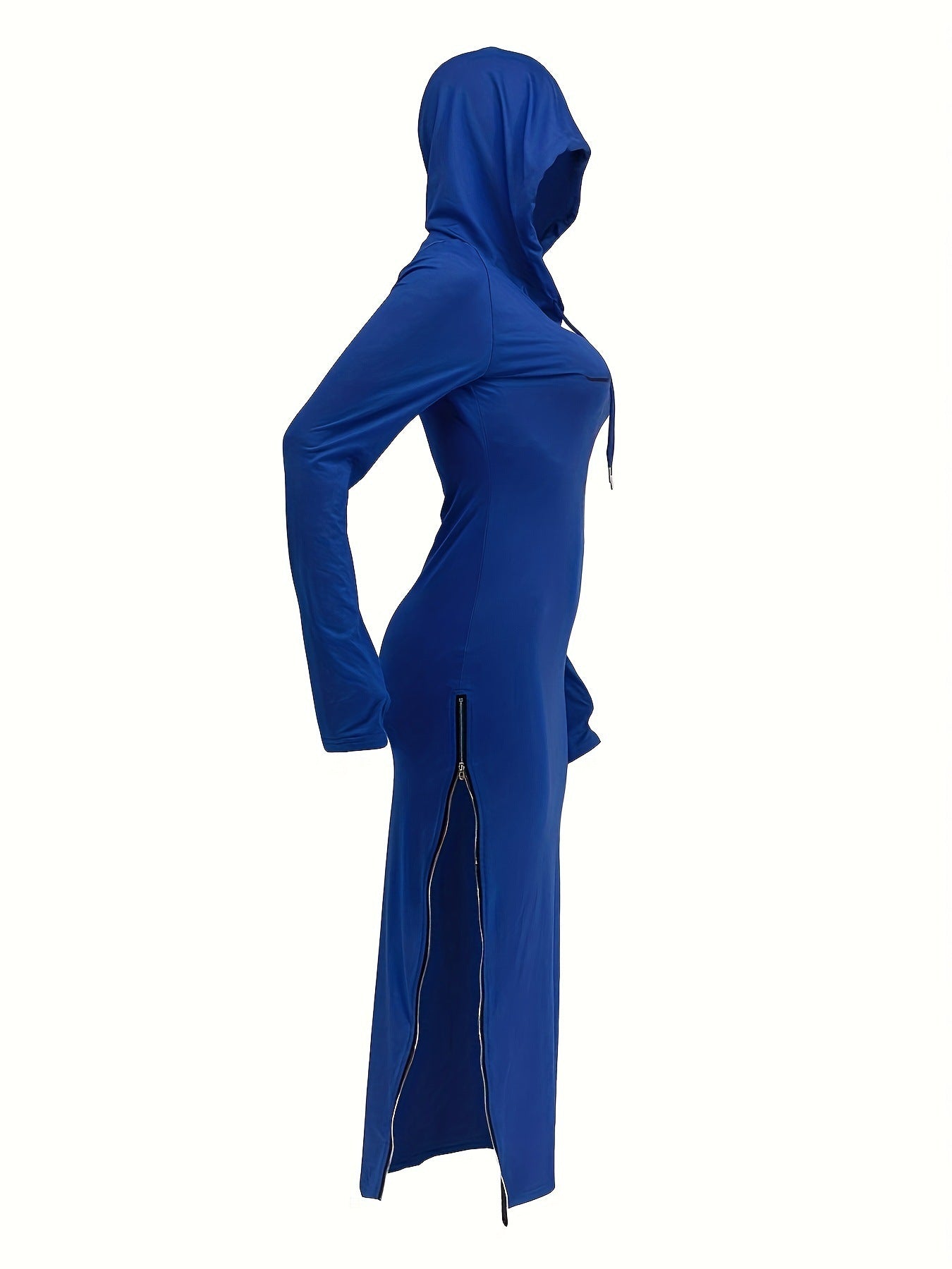 Women Casual Solid Hooded Dress 21