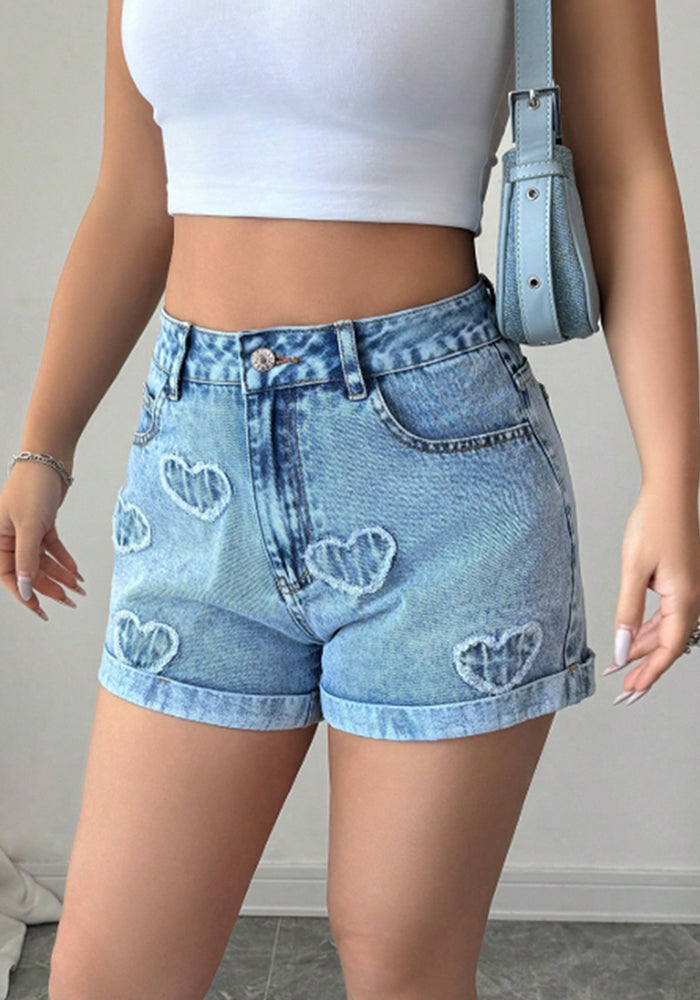 Trendy Women's High-Waist Loose Denim Shorts