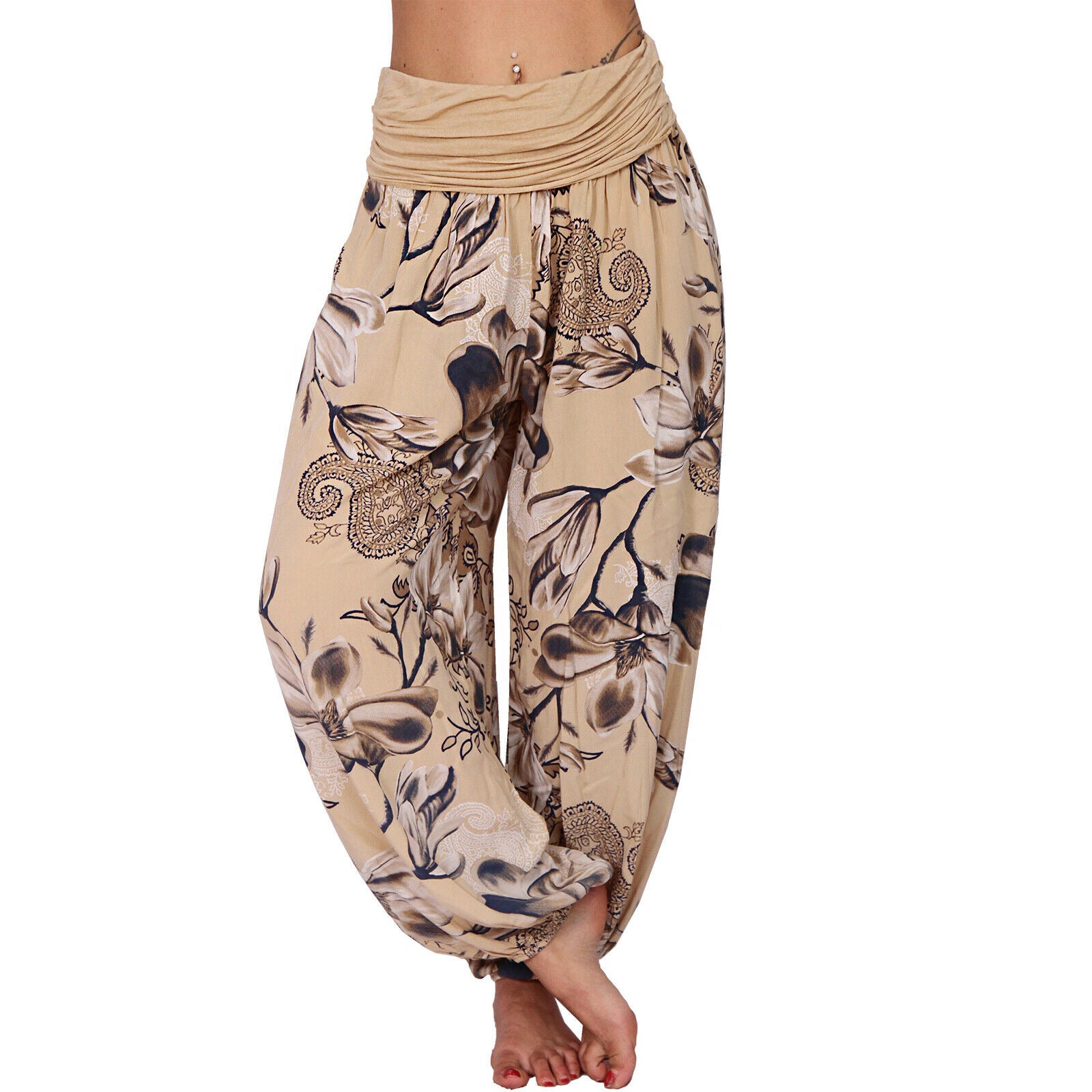 Women Printed Casual Wide-Leg Pants 4