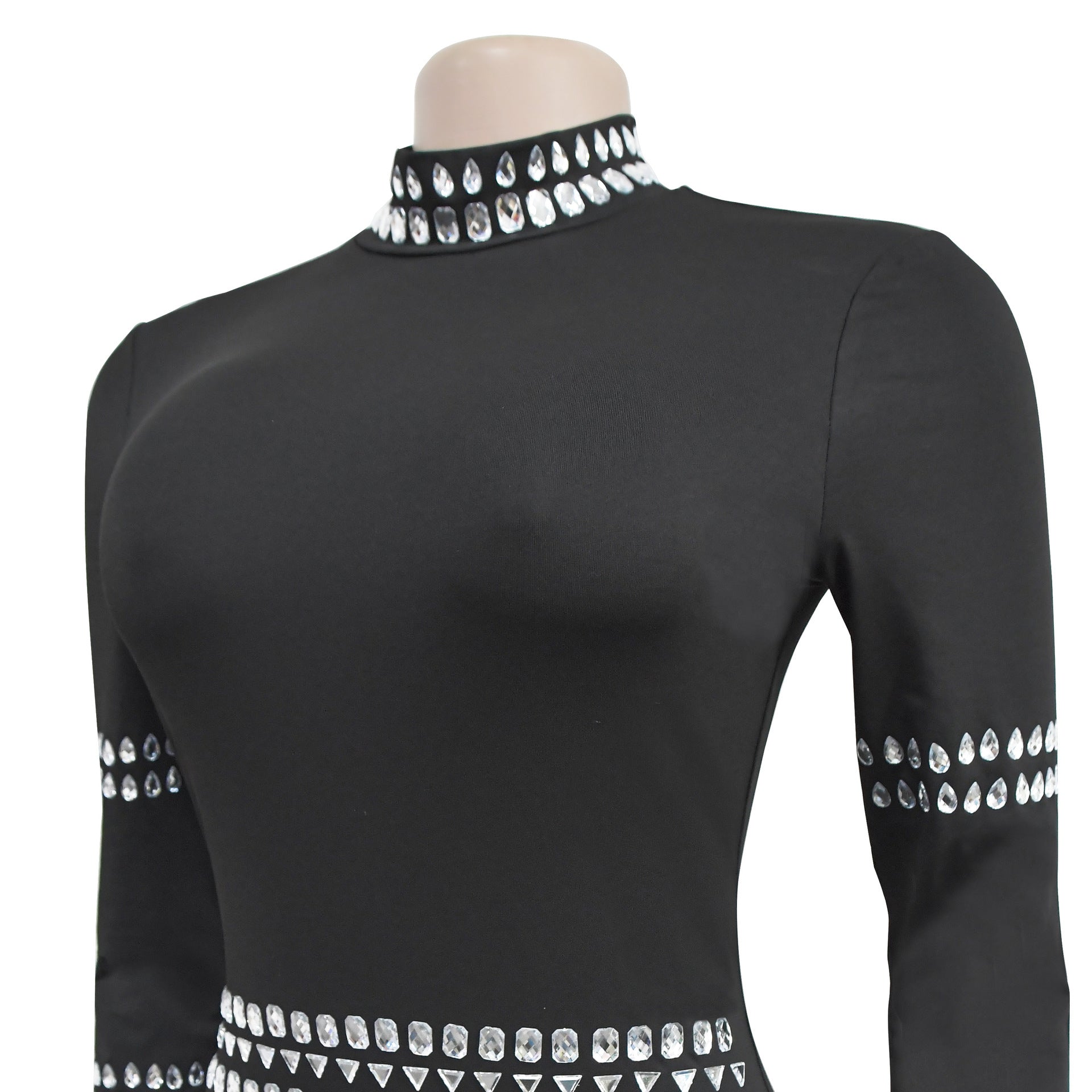 Fashionable Women's Beaded Casual Slim Party Dress 12