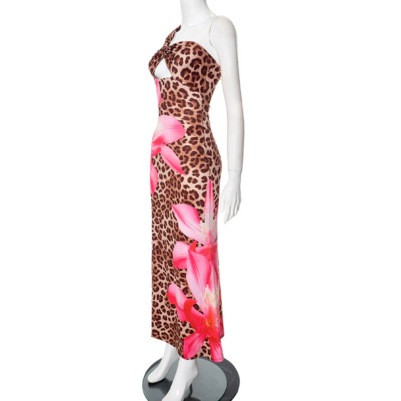Women Leopard Print Sexy Long Dress 7