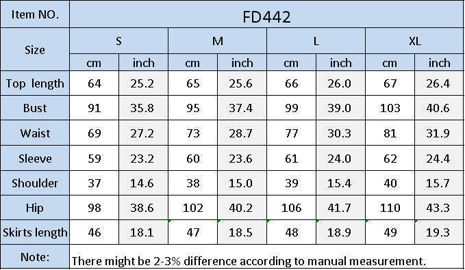 Women Printed Long Sleeve Shirt and SkirtTwo Piece Set 14