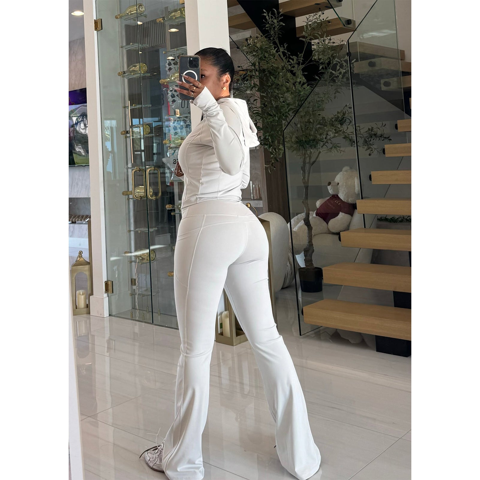 Tight Fitting Quick-Dry Gym Pockets Zipper Yoga Suit Outdoor Running Sportswear 20