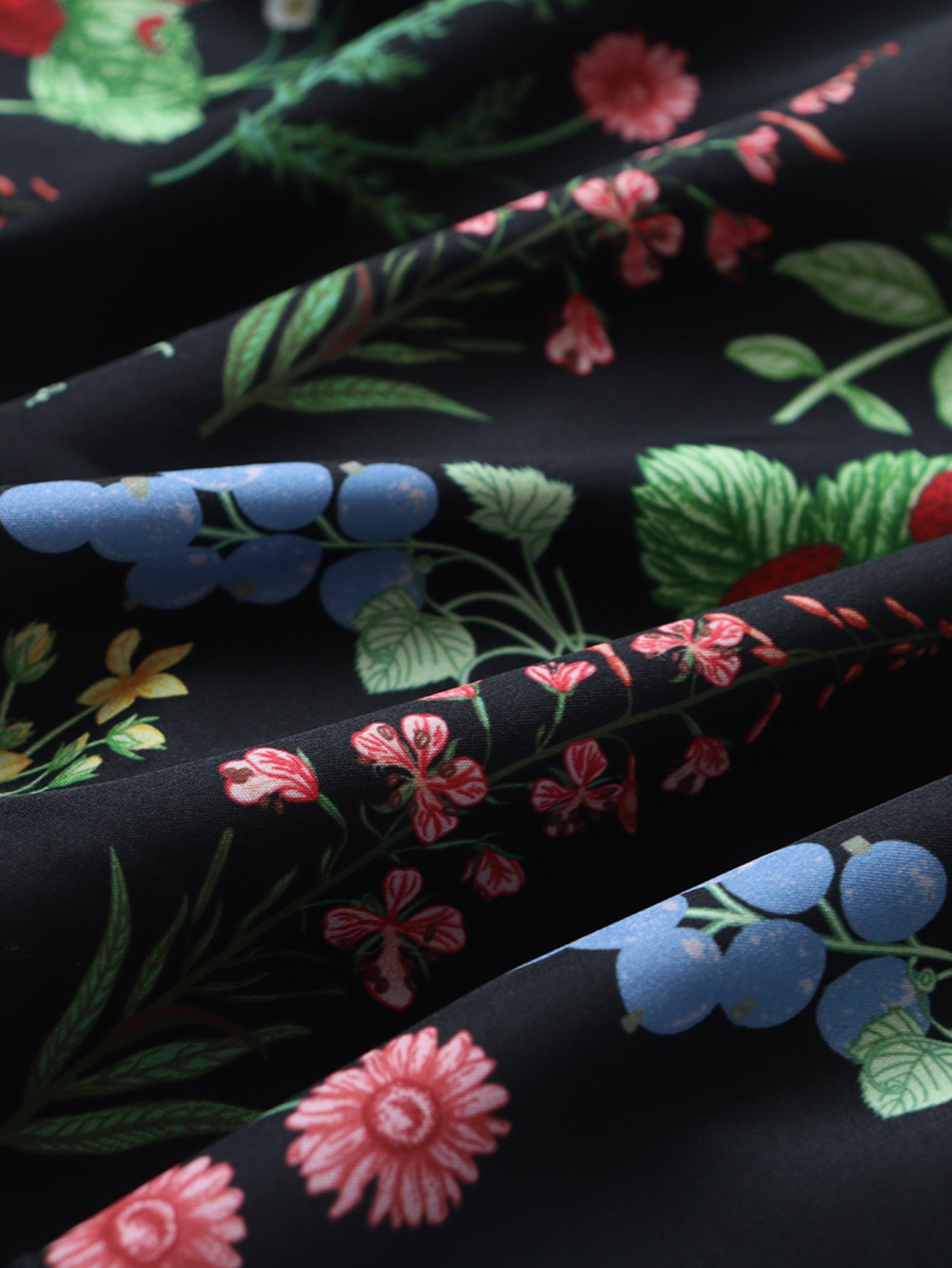 Women Printed Cascading Ruffles Square Neck Backless Sexy Puff Sleeve Dress 9