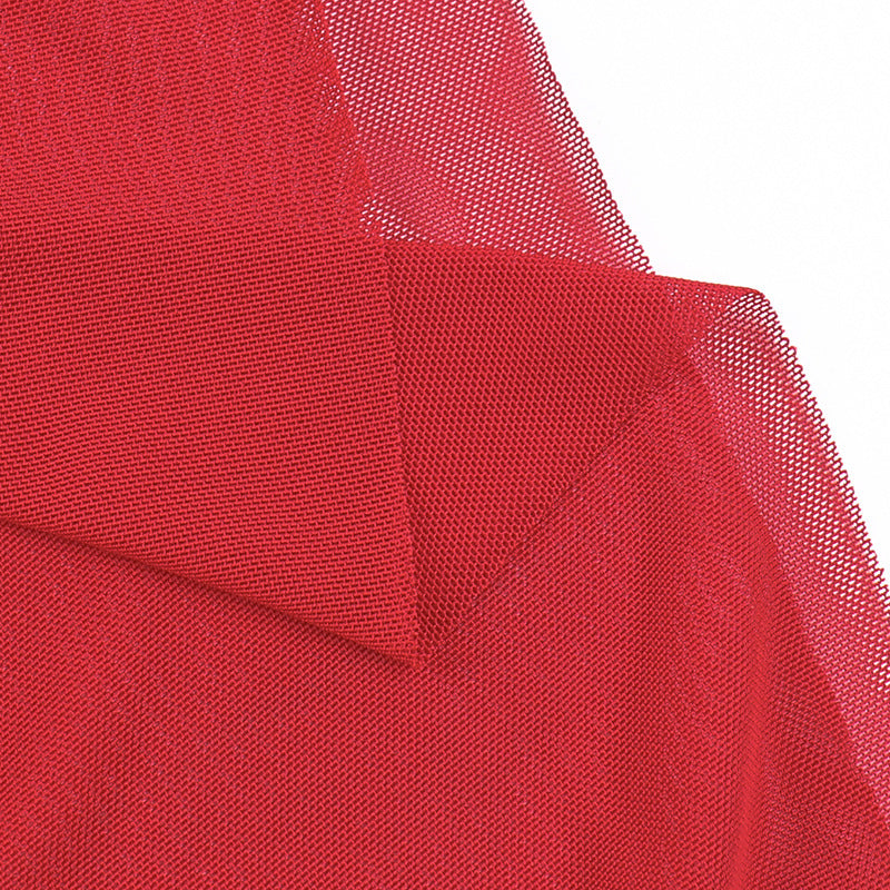 Women Fall Sexy Plunging Mesh Long-Sleeved Maxi Dress 20