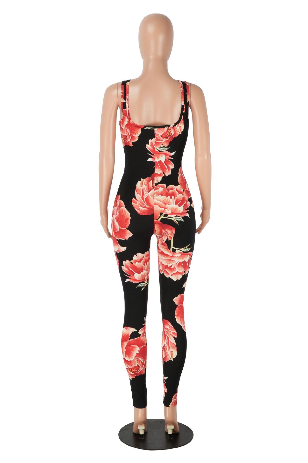 U Neck Print Jumpsuit Fashion Women's Nightclub Wear 14