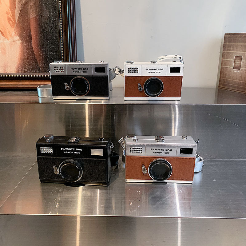 Women mini camera bag retro crossbody chain small square bag 8