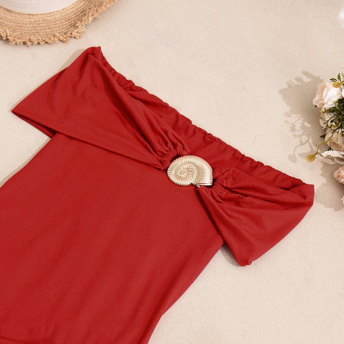 Autumn Women's Chic Off Shoulder Lace-Up Low Back Slim Long Dress 11