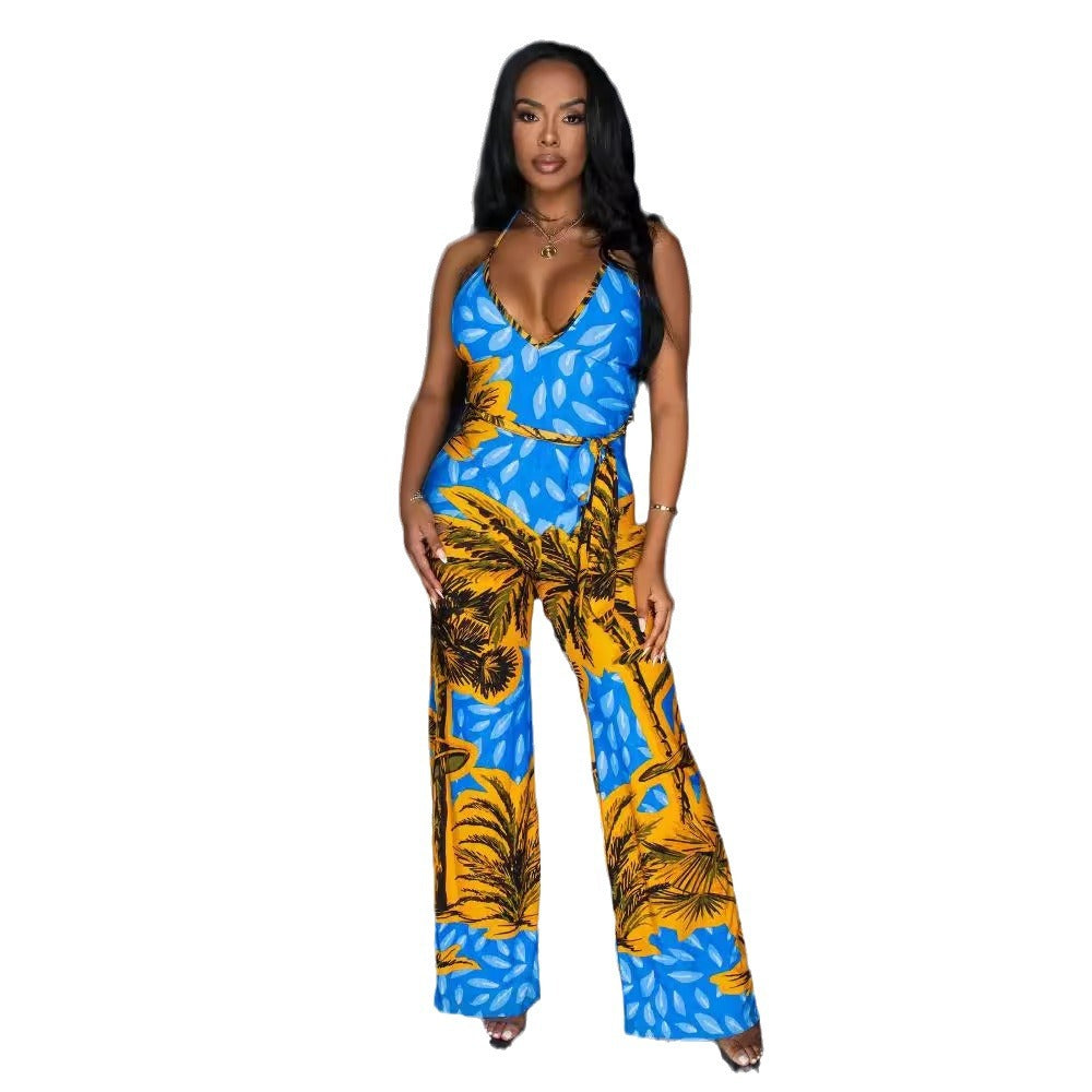 Women Sexy Print Jumpsuit 7