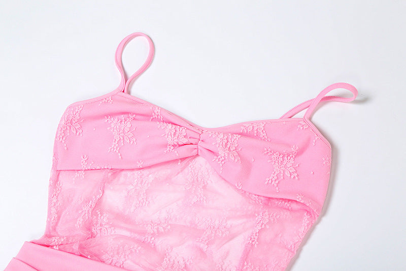 WomenŸ??s Spring Sexy Fashion Sheer Lace Strap Long Dress 11