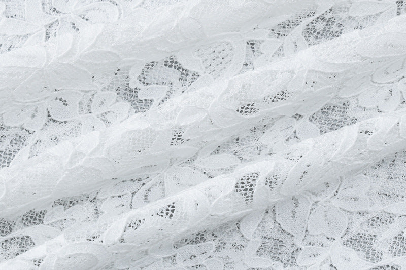 Women's Summer Fashion Sexy Lace Hollow Slim Strapless Dress 17