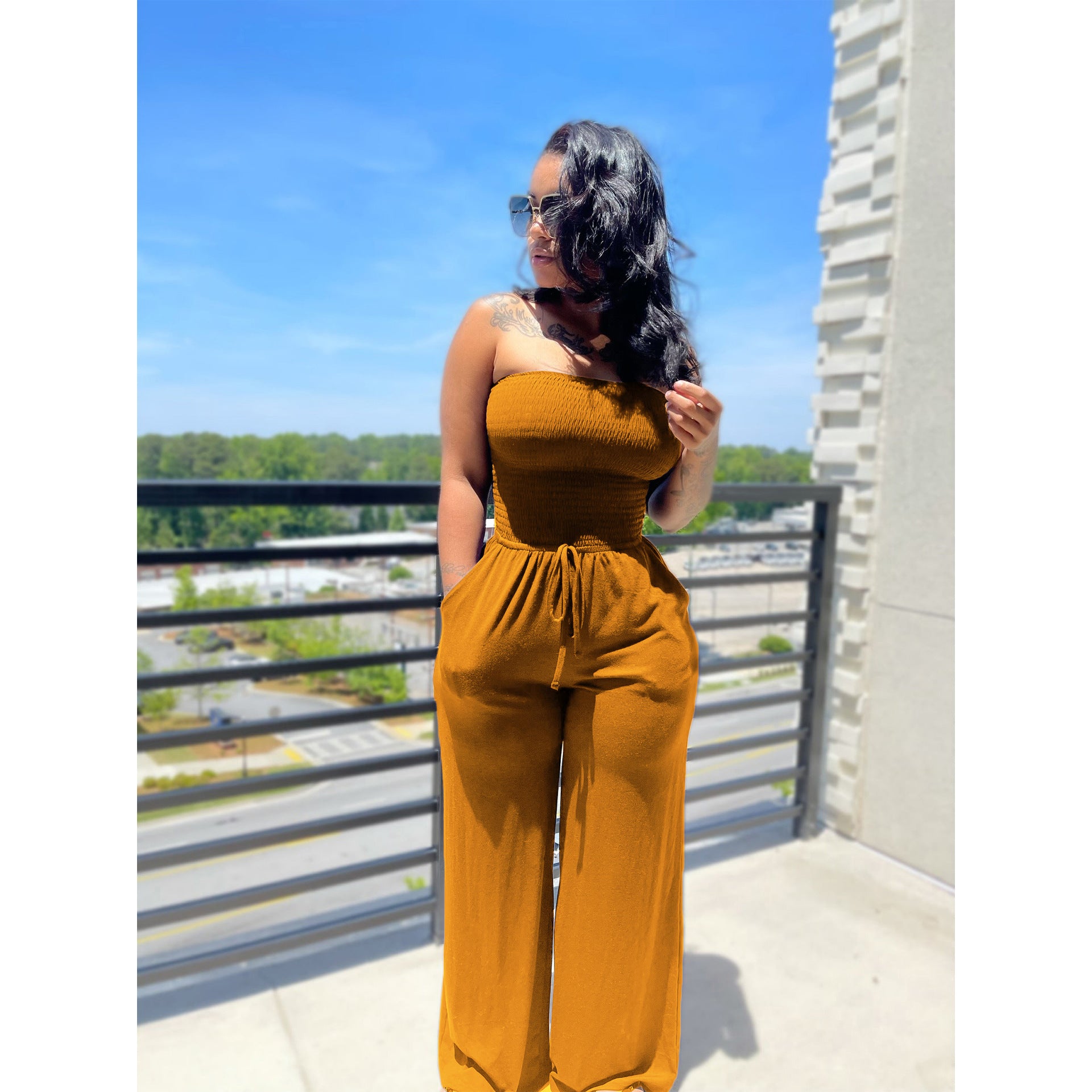 Women's Summer Sexy Casual Wide Leg Jumpsuit 10