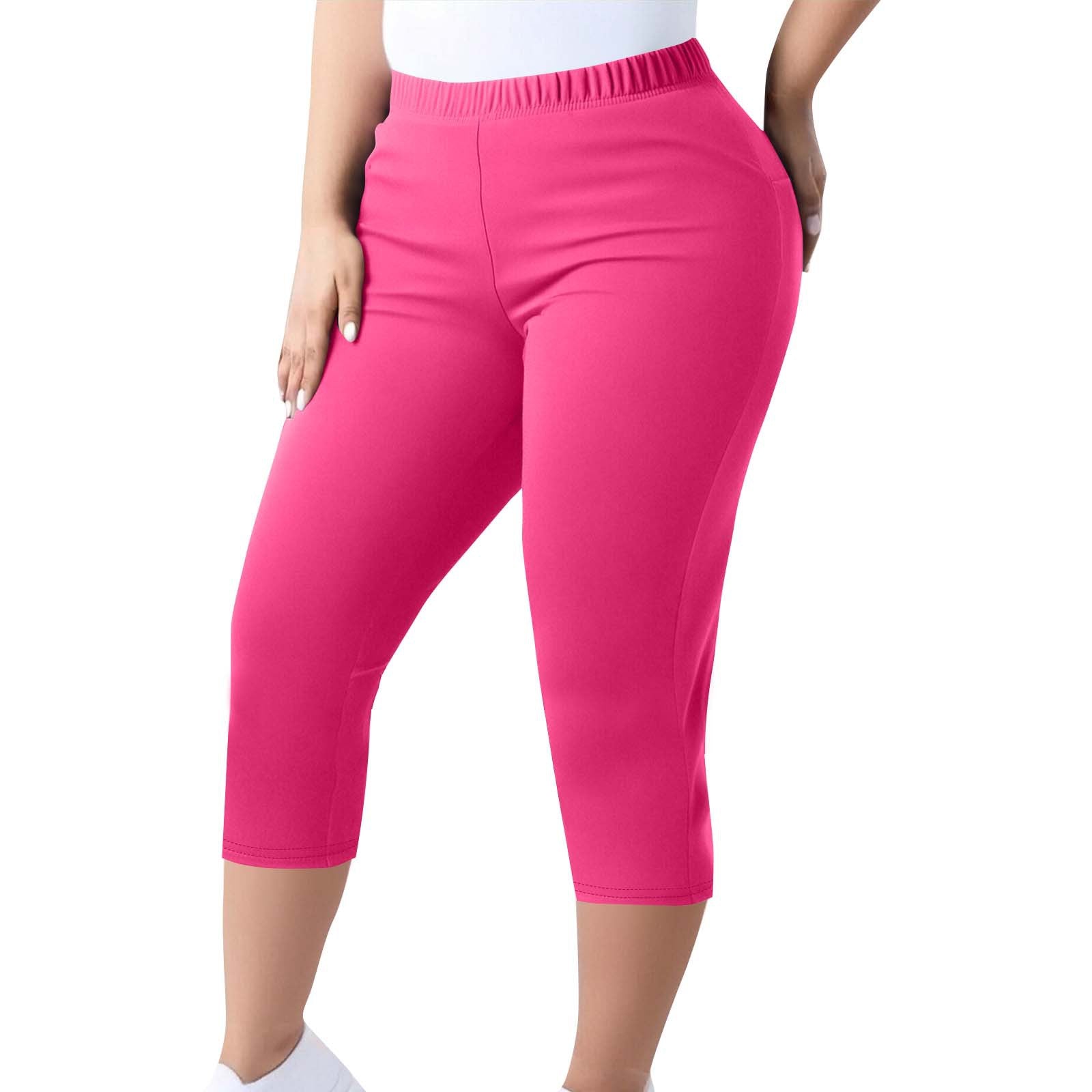 Women's Trousers Capri Pants Plus Size Elastic Waist Tight Pants 6