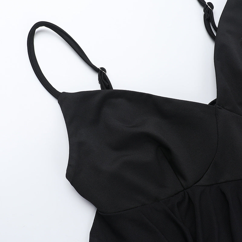 Women's Summer Sexy Straps V-Neck Slit Dress 12