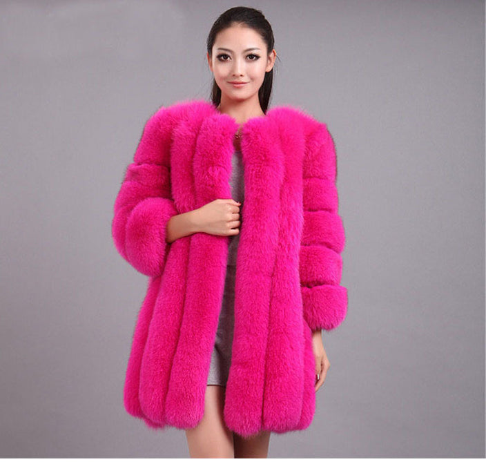 Women's Faux Fur Jacket Autumn And Winter Faux Fur Coat 13