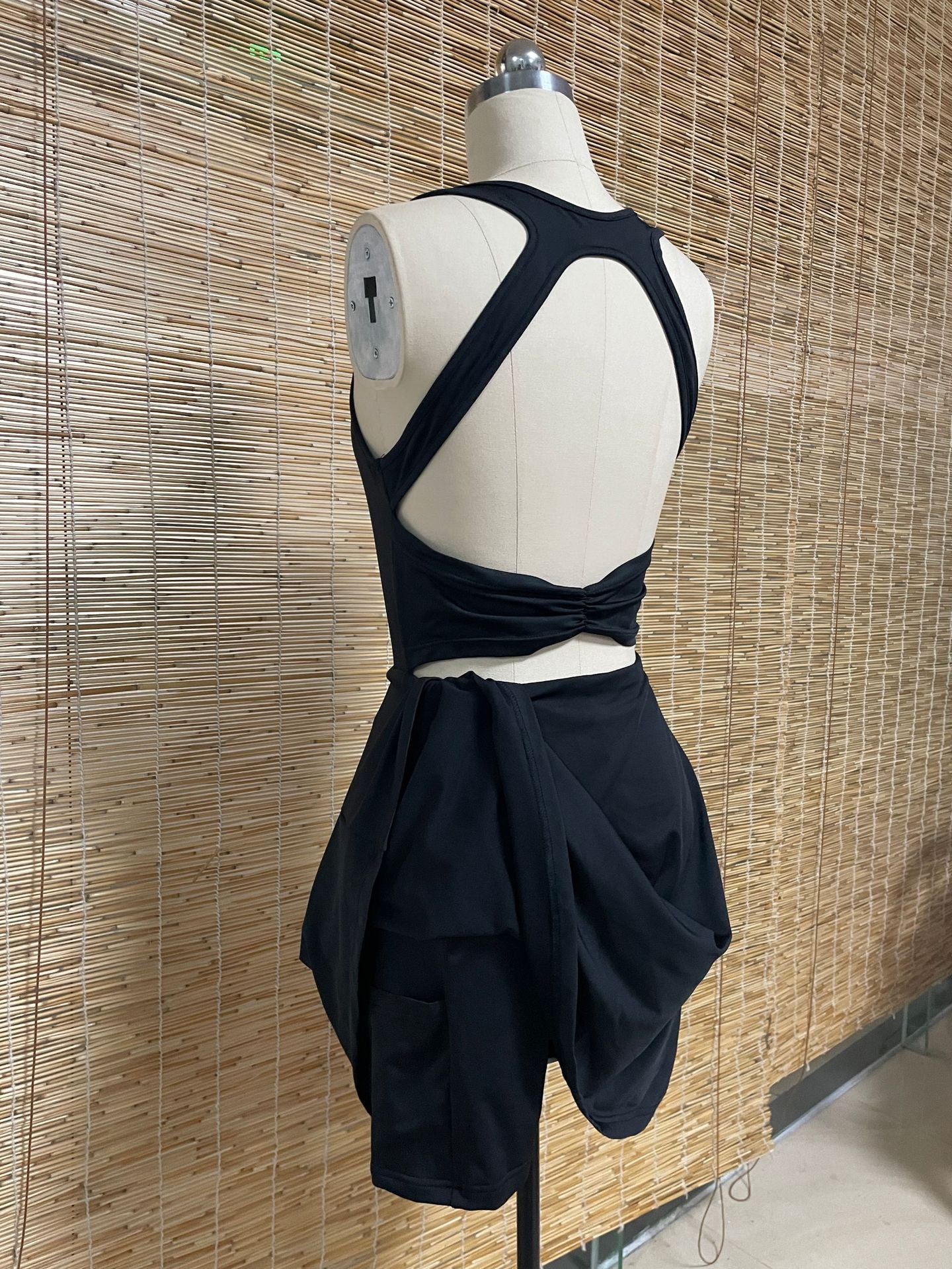 Women's High-Stretch Backless Sports Mini Dress 6