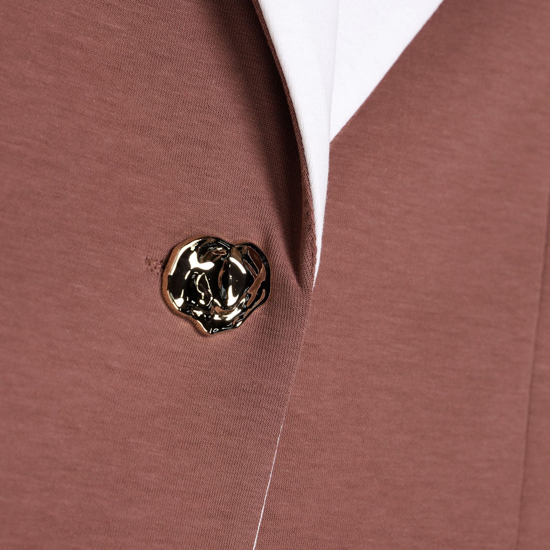 Women's Elegant Career Color-Blocking Turndown Collar Casual Suit Two-Piece Set 55