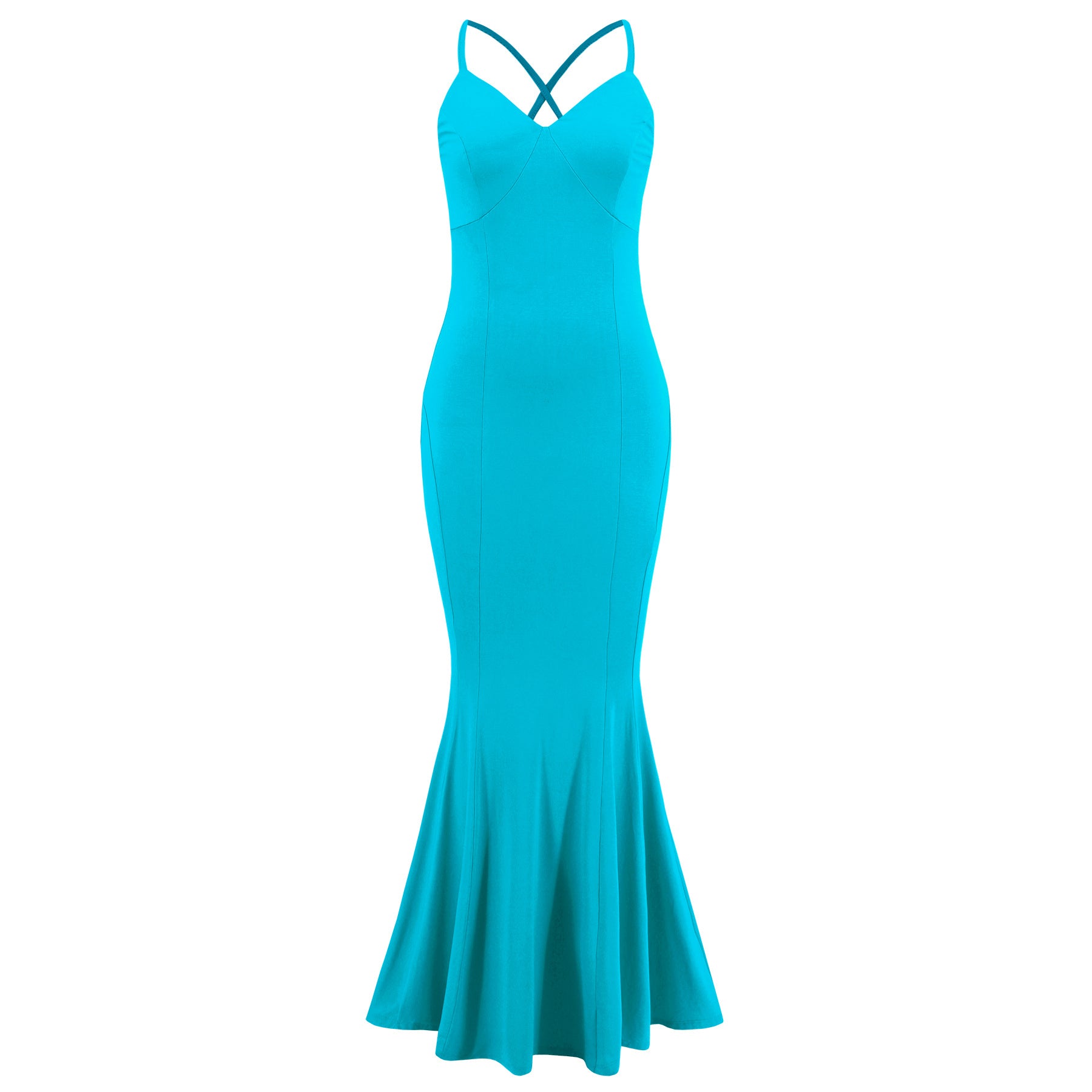 Sexy Slim-Fitting Straps Fishtail Long Dress Women's Clothing 10