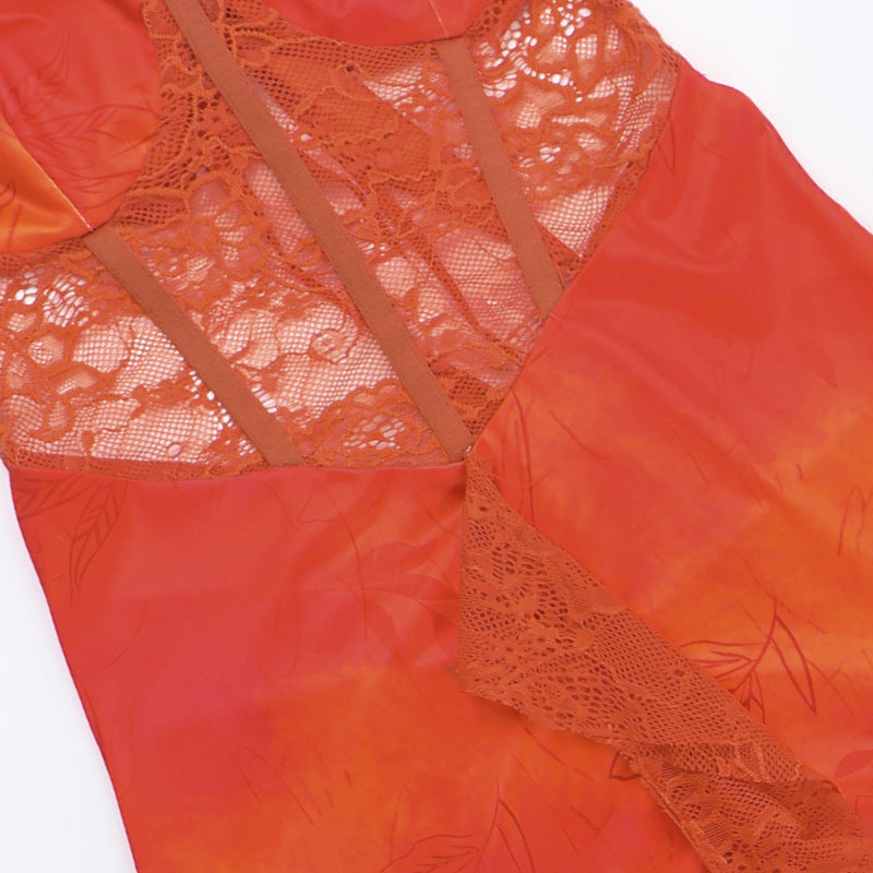 Summer Slit Waist Strap Bodycon Women's Dress 12