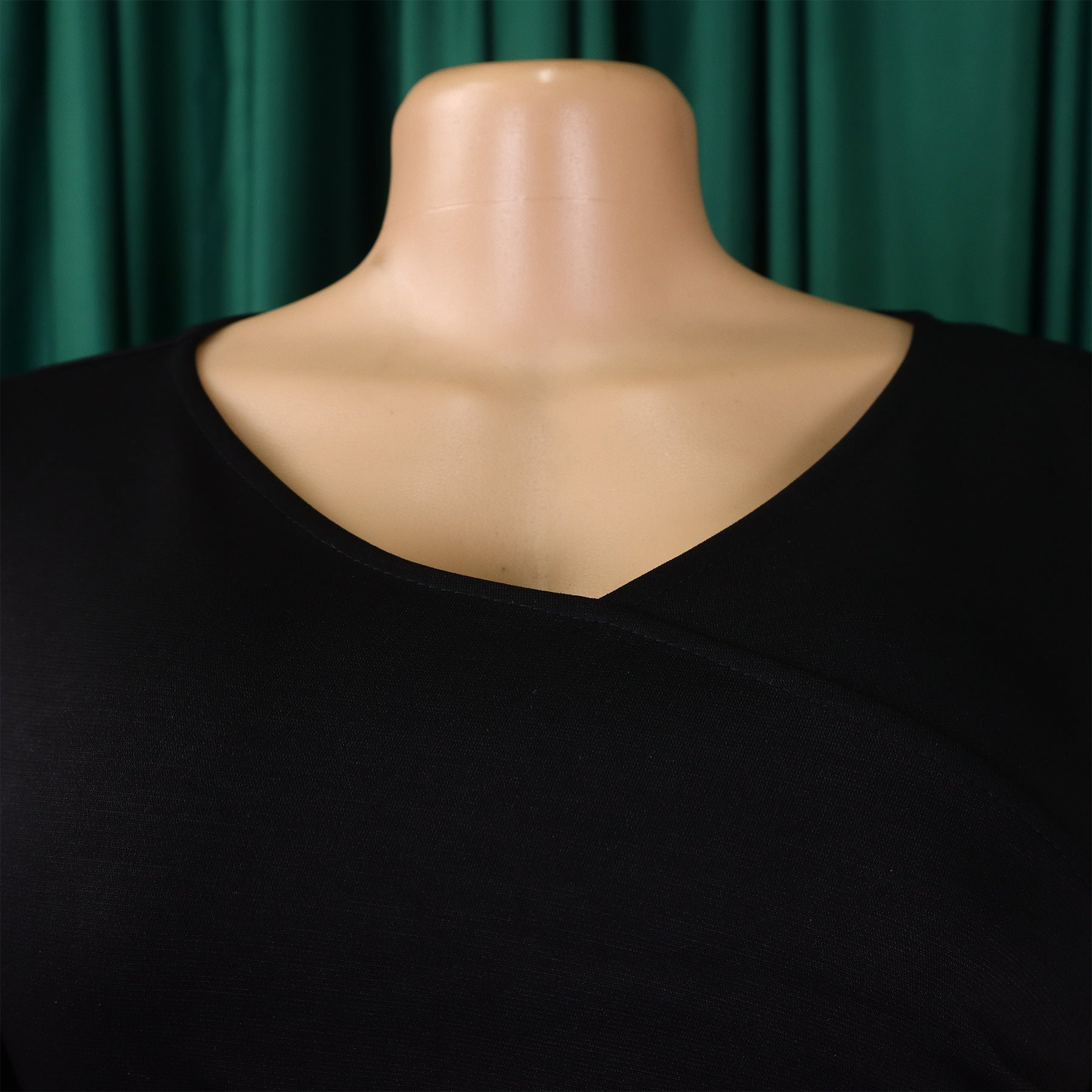 Women's Fashion Pleated Chic Elegant V-neck A-line African Dress 23