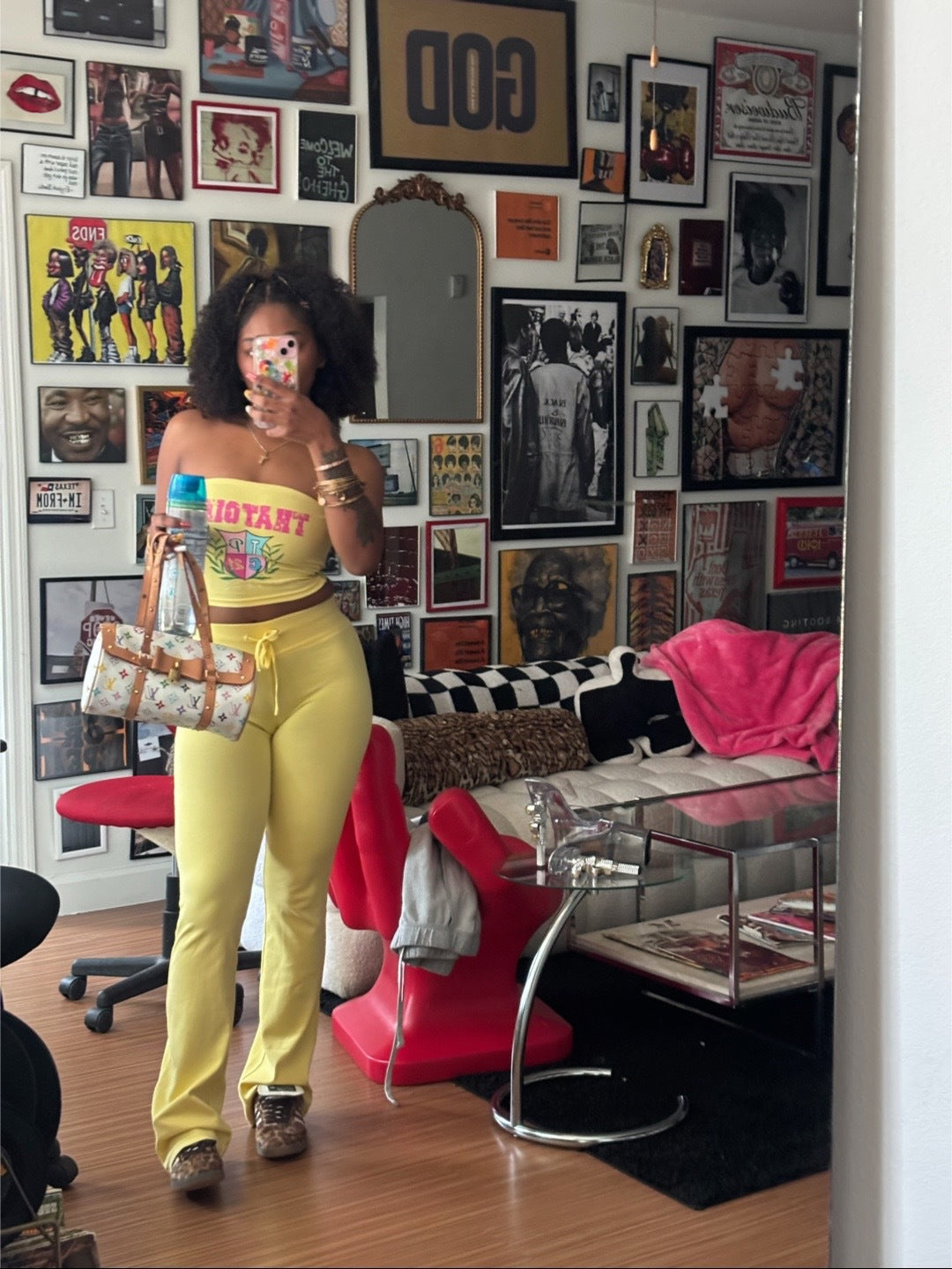 Sexy Elastic Waist Tie Hoodie Pants Casual Sporty Set Women Three-Piece Outfit 3