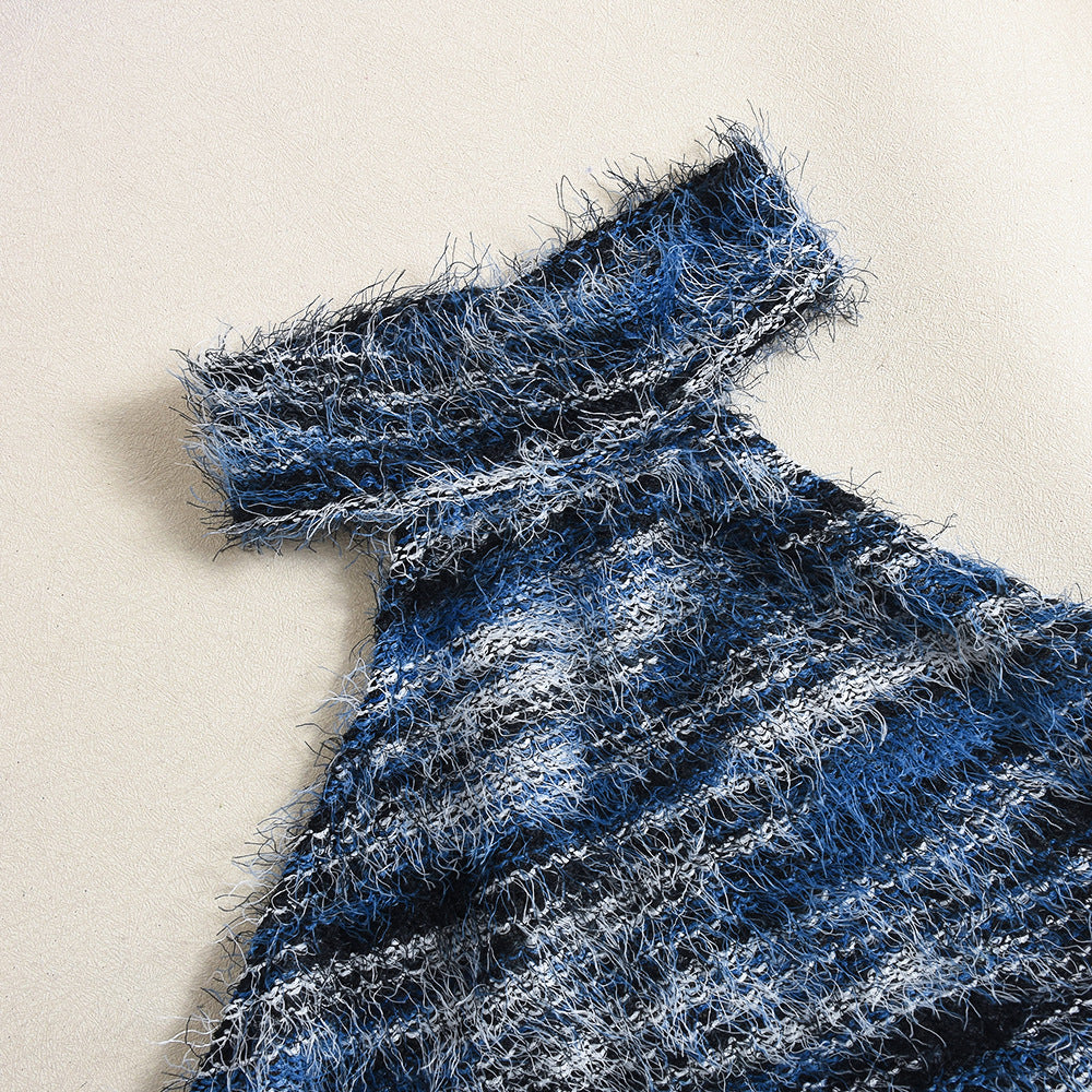 Summer Women's Slim Fit Low Back Crop Top Knitted Shorts Set 11