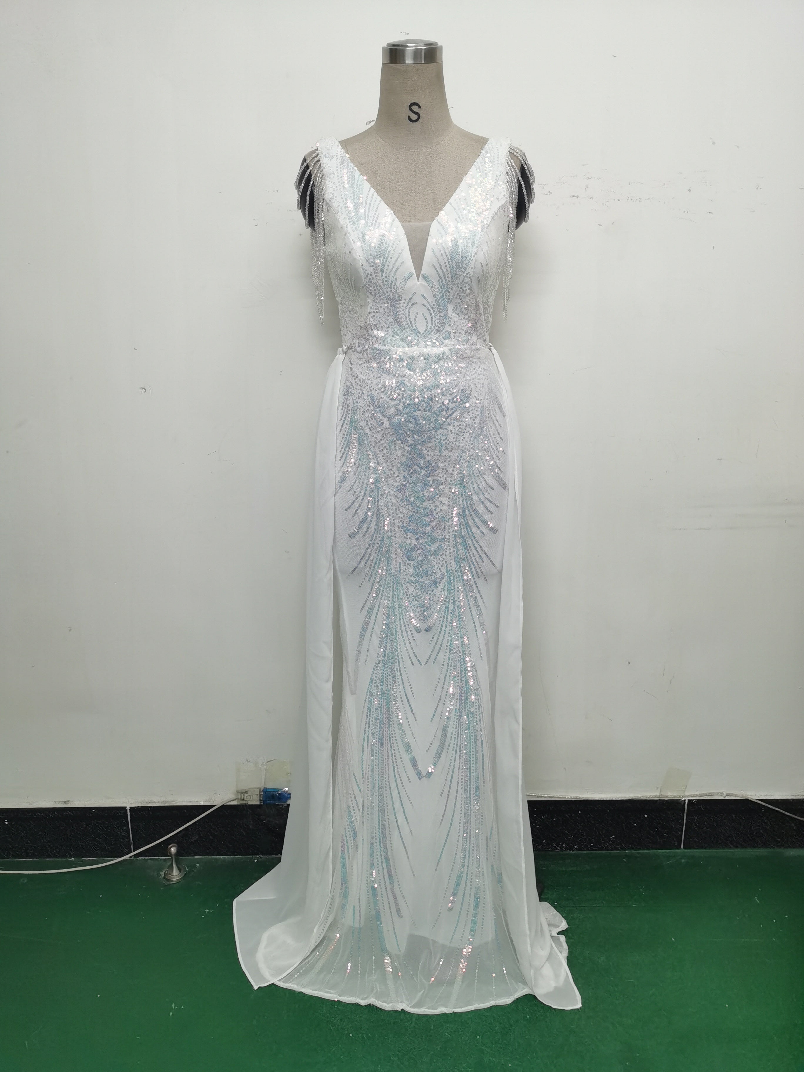 Sexy Rhinestone Chain Sequins Evening Dress 23