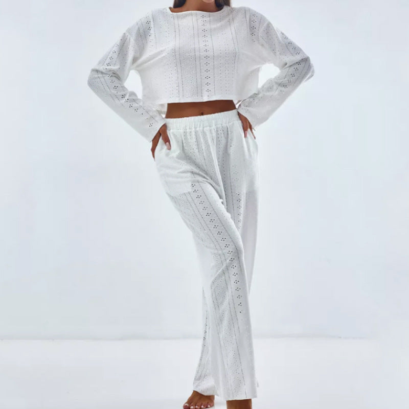 Autumn/Winter Fashionable Women's Loose Pullover Top & Trousers Two Piece Set