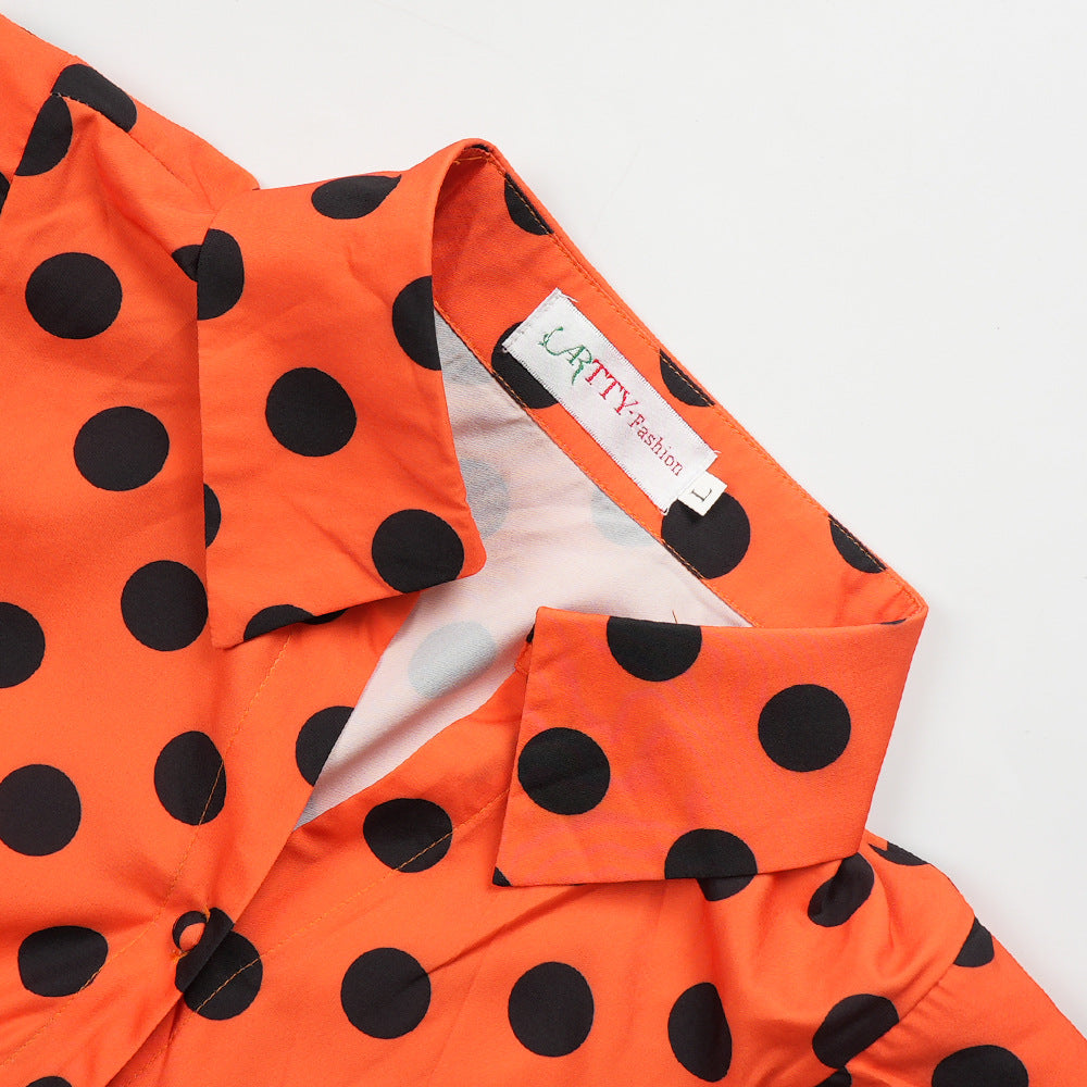 Print Shirt Plus Size A-Line Dress African Women's Wear 16