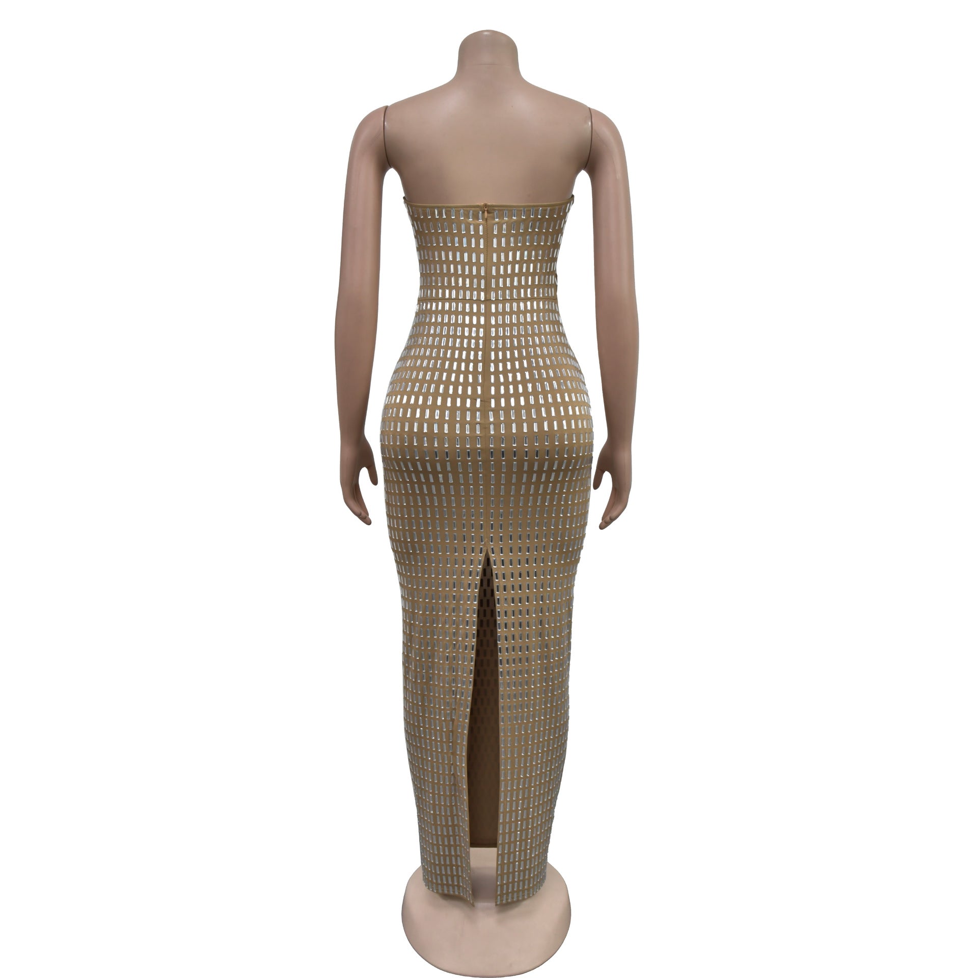 Women Solid beaded sleeveless dress 9