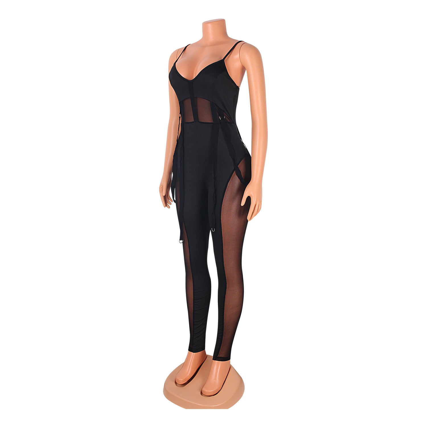 Women Mesh See-Through Sexy Suspender Jumpsuit 23