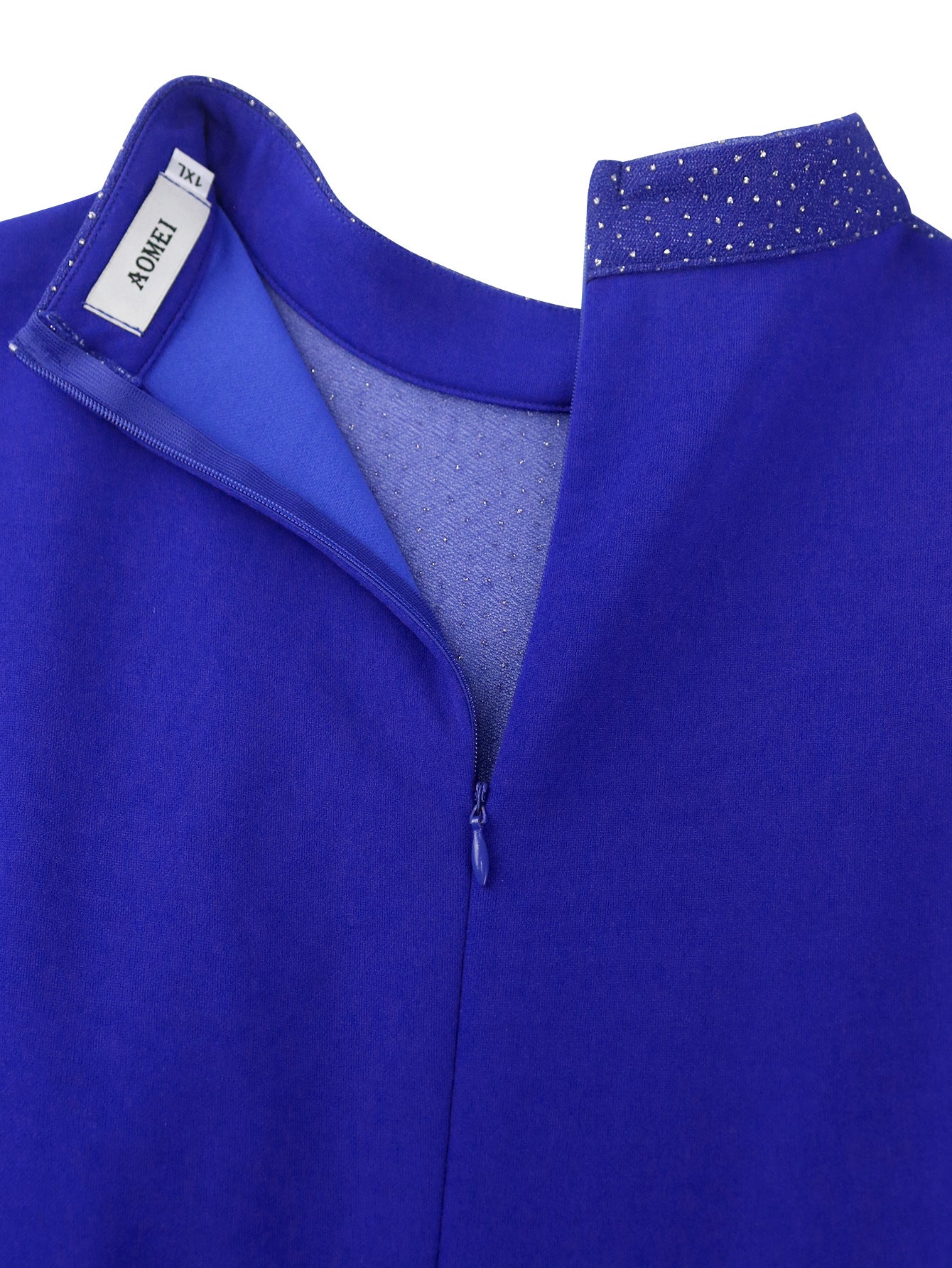 Women elegant Formal Party Cape long sleeve mesh dress 15