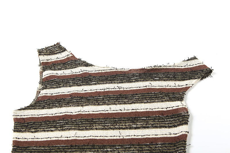 Women Summer Sexy Slash Shoulder Striped Top and Shorts Two Piece Set 9