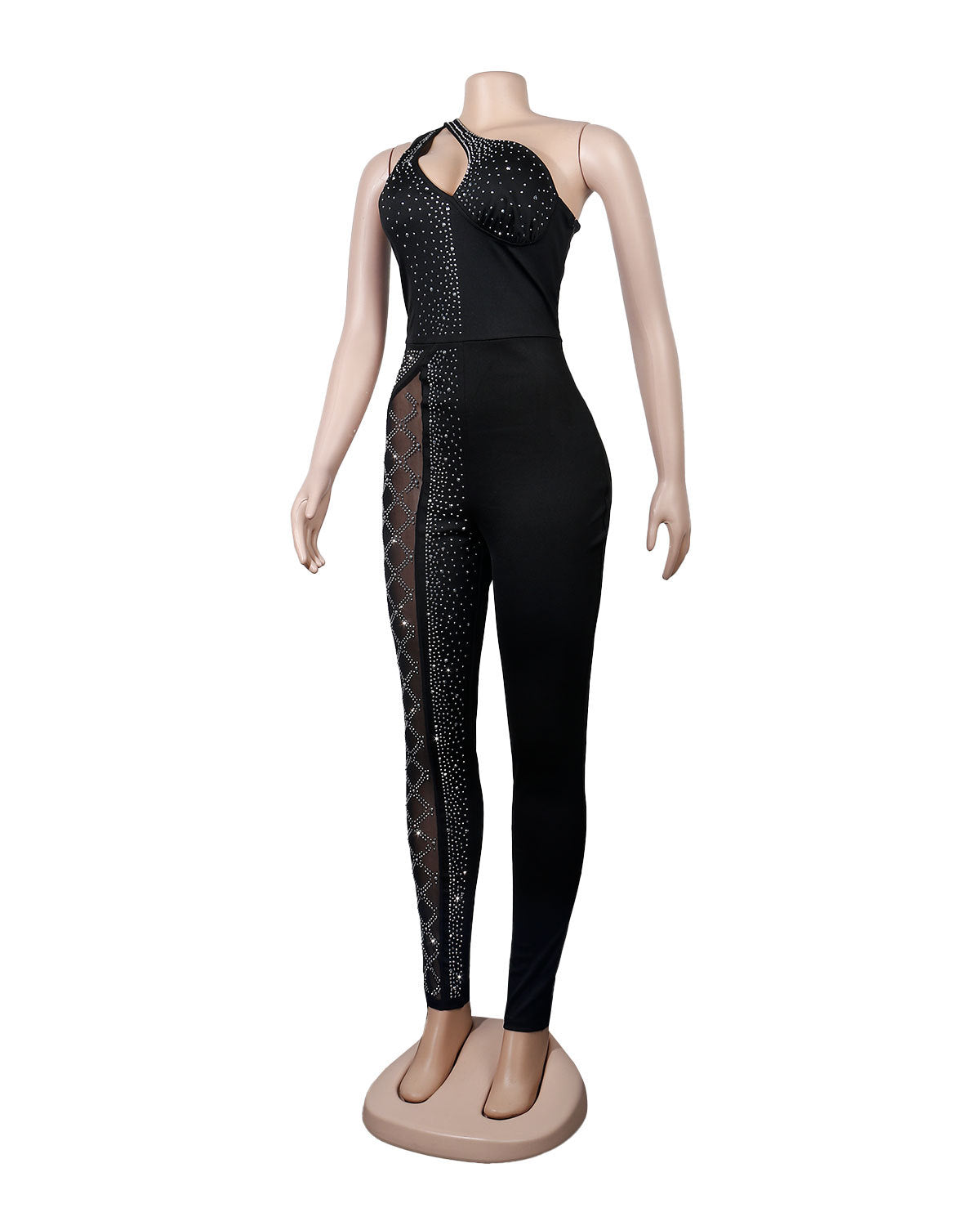 Womens Sexy Beaded cut out Sleeveless Jumpsuit 9