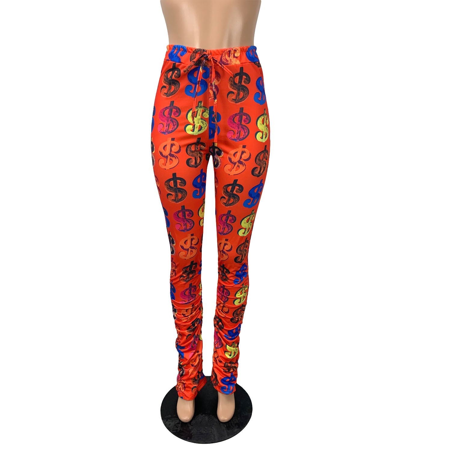 Women Casual printed pleated trousers 17